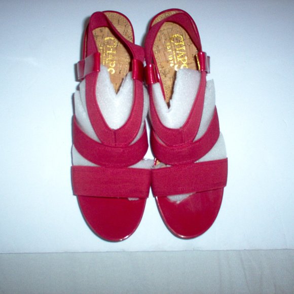 CHAPS RAINA SANDALS, WOMEN RED, SIZE 9.5 - Picture 5 of 5